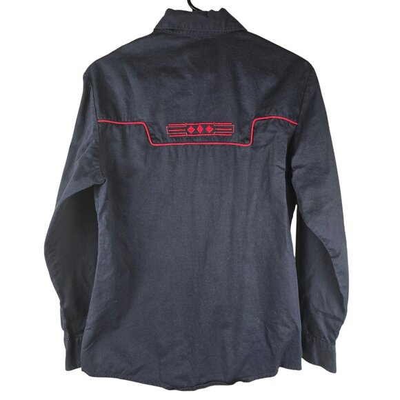 VTG 1970s Wrangler Western Wear Women Shirt Rodeo Rockabilly Embroidery - Picture 2 of 5